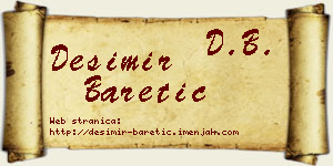 Desimir Baretić vizit kartica